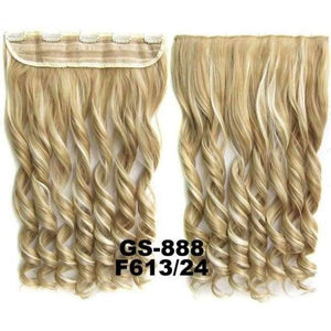 Planet Gates GS888 Color F613-24 / 24inches 5 Clips In on Synthetic Hair Extensions Wavy Lady wig Hair Hairpiece ponytail 87 colors available,130g,60cm 1pc