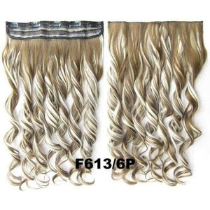 Planet Gates GS888 Color F613-6P / 24inches 5 Clips In on Synthetic Hair Extensions Wavy Lady wig Hair Hairpiece ponytail 87 colors available,130g,60cm 1pc