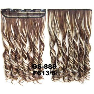 Planet Gates GS888 Color F613-8 / 24inches 5 Clips In on Synthetic Hair Extensions Wavy Lady wig Hair Hairpiece ponytail 87 colors available,130g,60cm 1pc