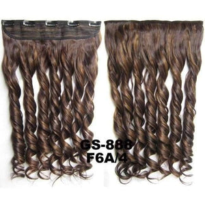 Planet Gates GS888 Color F6A-4 / 24inches 5 Clips In on Synthetic Hair Extensions Wavy Lady wig Hair Hairpiece ponytail 87 colors available,130g,60cm 1pc