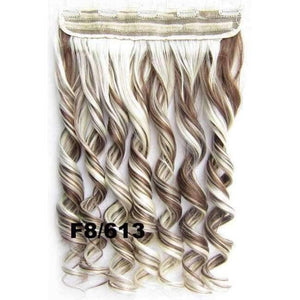 Planet Gates GS888 Color F8-613 / 24inches 5 Clips In on Synthetic Hair Extensions Wavy Lady wig Hair Hairpiece ponytail 87 colors available,130g,60cm 1pc