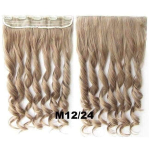 Planet Gates GS888 Color M12-24 / 24inches 5 Clips In on Synthetic Hair Extensions Wavy Lady wig Hair Hairpiece ponytail 87 colors available,130g,60cm 1pc