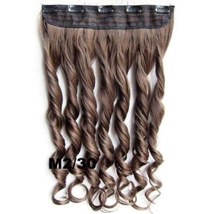 Planet Gates GS888 Color M2-30 / 24inches 5 Clips In on Synthetic Hair Extensions Wavy Lady wig Hair Hairpiece ponytail 87 colors available,130g,60cm 1pc
