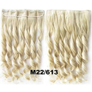 Planet Gates GS888 Color M22-613 / 24inches 5 Clips In on Synthetic Hair Extensions Wavy Lady wig Hair Hairpiece ponytail 87 colors available,130g,60cm 1pc