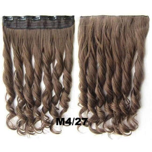 Planet Gates GS888 Color M4-27 / 24inches 5 Clips In on Synthetic Hair Extensions Wavy Lady wig Hair Hairpiece ponytail 87 colors available,130g,60cm 1pc