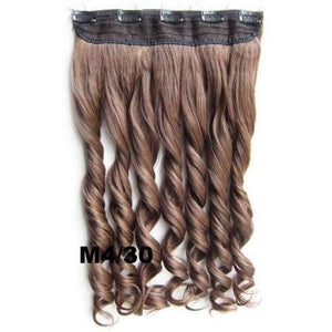 Planet Gates GS888 Color M4-30 / 24inches 5 Clips In on Synthetic Hair Extensions Wavy Lady wig Hair Hairpiece ponytail 87 colors available,130g,60cm 1pc