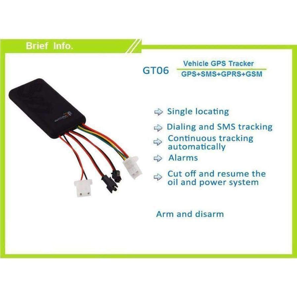 Planet Gates GSM GPRS GPS tracker GT06 For car Vehicle motorcycle anti-theft system Car GPs tracker free shipping