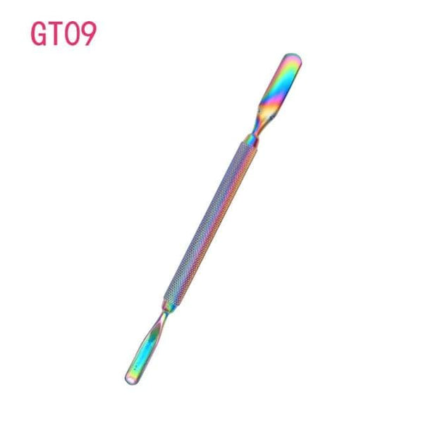 Planet Gates GT09 1pcs Double-ended Stainless Steel Cuticle Pusher Dead Skin Push Remover For Pedicure Manicure Nail Art Cleaner Care Tool