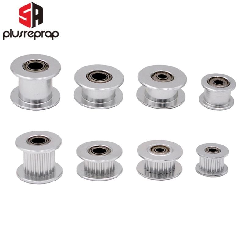 Planet Gates GT2 Idler Timing Pulley 16-tooth 20-Teeth with 3mm or 5mm Bore with Bearings for 3D Printer Parts Timing Belt 6mm 10mm
