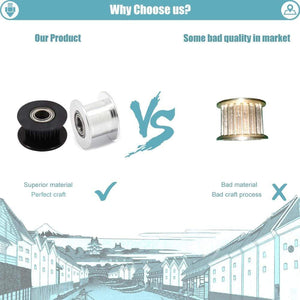 Planet Gates gt2 timing belt pulley 6mm 10mm bandwidth 16 teeth  20 teeth tooth tensioner bore 3mm 4mm 5mm inner hole roller MXL pulley