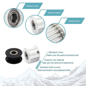 Planet Gates gt2 timing belt pulley 6mm 10mm bandwidth 16 teeth  20 teeth tooth tensioner bore 3mm 4mm 5mm inner hole roller MXL pulley