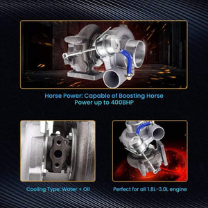 Planet Gates GT25 GT28 T25 T28 GT2871 GT2860 Universal 0.6A/R Turbo Turbocharger 400HP+ Water Cooled A/R .60 .64 Journing bearing Turbine