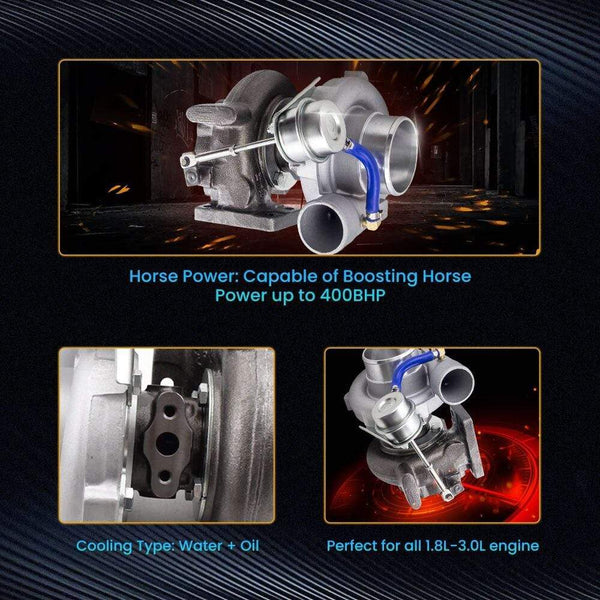 Planet Gates GT25 GT28 T25 T28 GT2871 GT2860 Universal 0.6A/R Turbo Turbocharger 400HP+ Water Cooled A/R .60 .64 Journing bearing Turbine