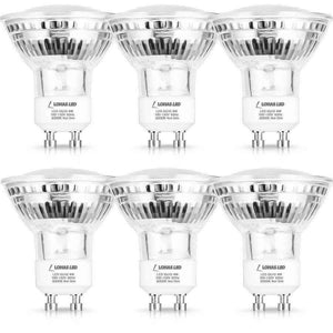 Planet Gates GU10 LED Track Lighting 40W Halogen Equivalent Daylight White 6000K 4W LED Spotlight 420LM LED Lamp for Pedant Fixtures-6Packs