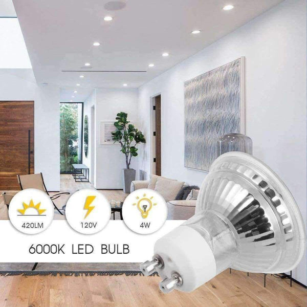 Planet Gates GU10 LED Track Lighting 40W Halogen Equivalent Daylight White 6000K 4W LED Spotlight 420LM LED Lamp for Pedant Fixtures-6Packs