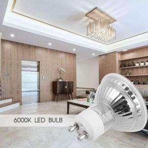 Planet Gates GU10 LED Track Lighting 40W Halogen Equivalent Daylight White 6000K 4W LED Spotlight 420LM LED Lamp for Pedant Fixtures-6Packs