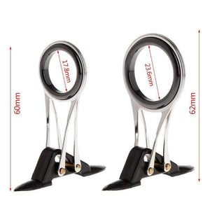 Planet Gates Guide Ring Fishing Rod Pole Line Guides Top Rings Folding Stainless Steel Telescopic DIY Eye Ring Repair Kit Tackle