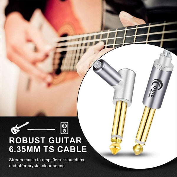 Planet Gates Guitar Cable 6.5mm Jack Audio Cable Nylon Braided 6.35 Guitar Instrument Cable for Electric Guitar Mixer Amplifier 6.35mm Cable