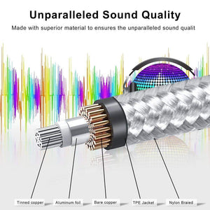 Planet Gates Guitar Cable 6.5mm Jack Audio Cable Nylon Braided 6.35 Guitar Instrument Cable for Electric Guitar Mixer Amplifier 6.35mm Cable