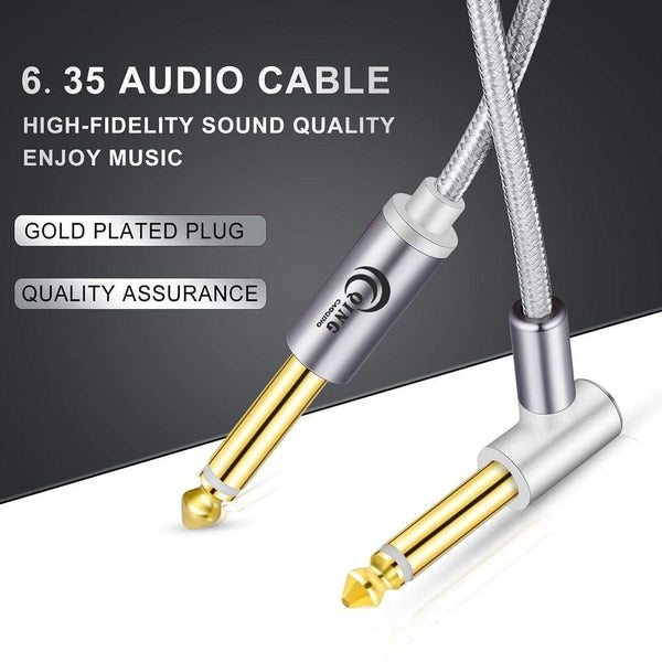 Planet Gates Guitar Cable 6.5mm Jack Audio Cable Nylon Braided 6.35 Guitar Instrument Cable for Electric Guitar Mixer Amplifier 6.35mm Cable