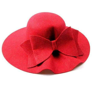 Planet Gates gules 2018 New Australia Wool Felt Hat England Women Fedora Hat Wide Brim Hats With Big Bowknot For Elegant Lady Hat Christmas GIfts