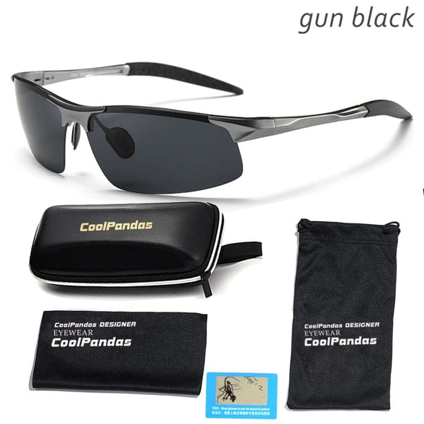 Planet Gates gun black Aluminum Magnesium Men Polarized Sunglasses Aviation HD Driving Sun Glasses Male Sport Sunglasses lunette soleil homme oculos