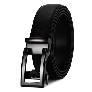 3.5cm Cow Genuine Leather Mens Belt Cowhide Strap For Male Ratchet Automatic Buckle Belts For Men  Brand Designer Belts