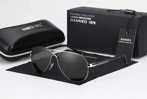 Planet Gates gun black HD Polarized UV 400 men's Sunglasses brand new male cool driving Sun Glasses driving eyewear