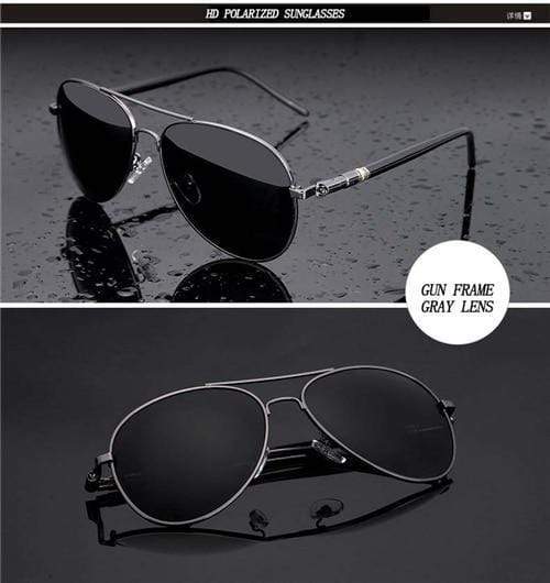 Planet Gates Aviation Metal Frame Quality Oversized Spring Leg Alloy Men Sunglasses Polarized Brand Design Pilot Male Sun Glasses Driving