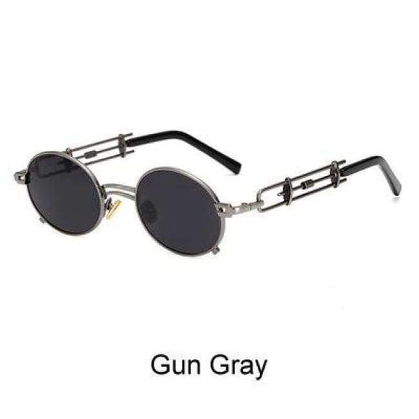 Planet Gates Gun Gray Ralferty 2018 Unique Vintage Steampunk Sunglasses Women Men Designer Gold Red Eyewear Accessories Female Retro Punk Oculos B010