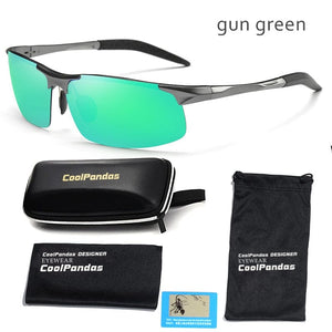 Planet Gates gun green Aluminum Magnesium Men Polarized Sunglasses Aviation HD Driving Sun Glasses Male Sport Sunglasses lunette soleil homme oculos
