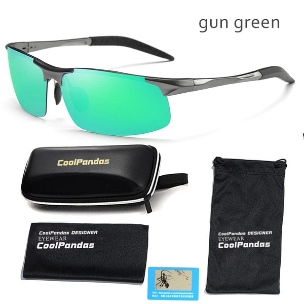 Planet Gates gun green Aluminum Magnesium Men Polarized Sunglasses Aviation HD Driving Sun Glasses Male Sport Sunglasses lunette soleil homme oculos