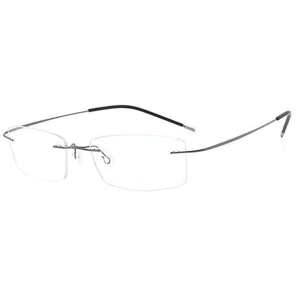 Planet Gates gun Mens Lightweight Titanium Rimless Eyeglasses Frames Prescription Optical Glasses Frame