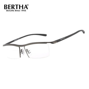 Planet Gates Gun Metal Men Z Pure Titanium Semi-rimless Eyewear Business Optical Glasses Frame Prescription Eyeglasses