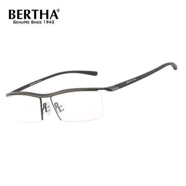 Planet Gates Gun Metal Men Z Pure Titanium Semi-rimless Eyewear Business Optical Glasses Frame Prescription Eyeglasses