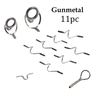 Planet Gates Gunmental / 7-10wt Maximumcatch 9ft 4wt to 10wt 11Pcs  Fly Rod Guides Set Titanium/Chrome Tip Hook Fly Fishing Accessory