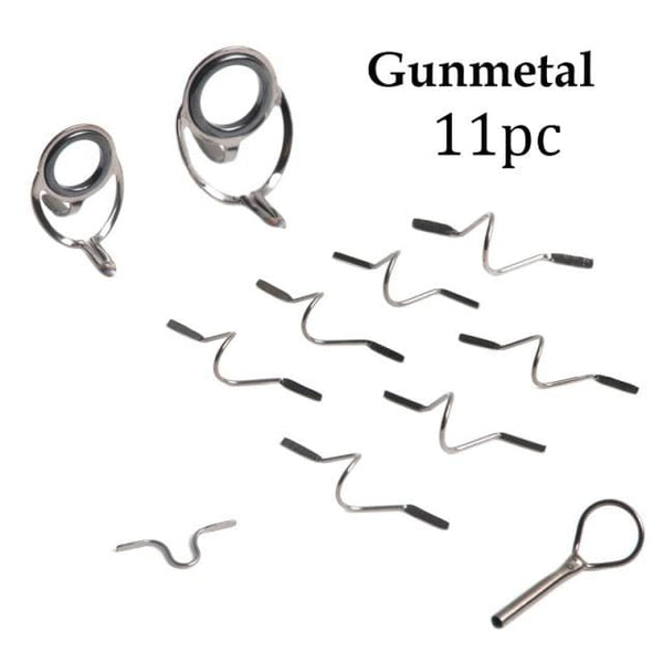 Planet Gates Gunmental / 7-10wt Maximumcatch 9ft 4wt to 10wt 11Pcs  Fly Rod Guides Set Titanium/Chrome Tip Hook Fly Fishing Accessory
