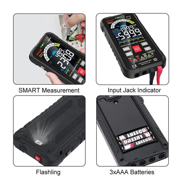 Planet Gates GVDA New Smart Multimeter Auto Range 1000V 10A Digital Capacitance Tester True RMS REL Ohm Hz AC DC Voltage Meter Multimetro