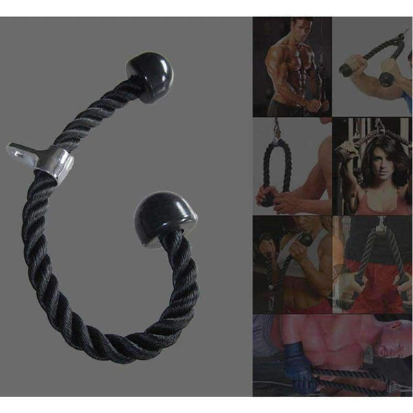 Gym Cable Push up Pull Down Arm Rope Press Bar Cable Attachment for Workout Fitness Body Building Gym Equipment (Black)