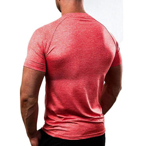 Gym T Shirt Men Compression Quick Dry Fitness T-shirt Super Elastic Skinny Tee Tops Summer Jogger Workout Crossfit Clothing