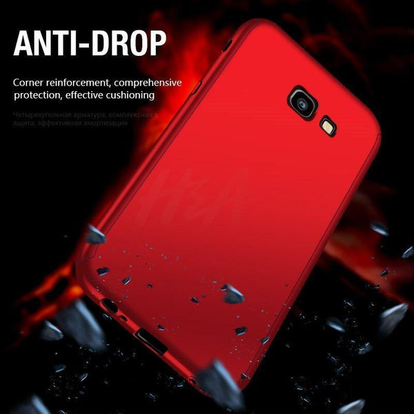 Planet Gates H&A 360 Degree Full Cover Phone Case For Samsung Galaxy A3 A5 A7 2017 J5 J7 2016 Screen Protector Film Phone Cover A5 A7 Glass