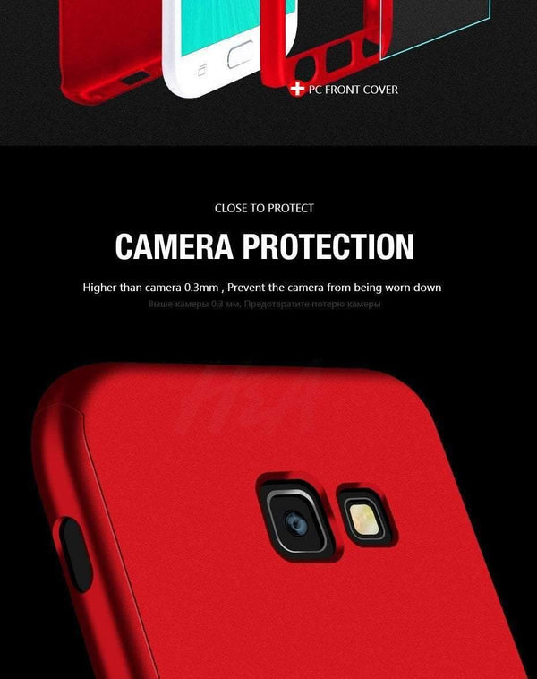 Planet Gates H&A 360 Degree Full Cover Phone Case For Samsung Galaxy A3 A5 A7 2017 J5 J7 2016 Screen Protector Film Phone Cover A5 A7 Glass