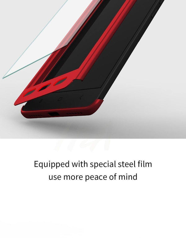 Planet Gates H&A 360 Degree Full Cover Phone Case For Xiaomi Redmi Note 4 4X Screen Protector Film Phone Cover Note 4 Global Version Glass