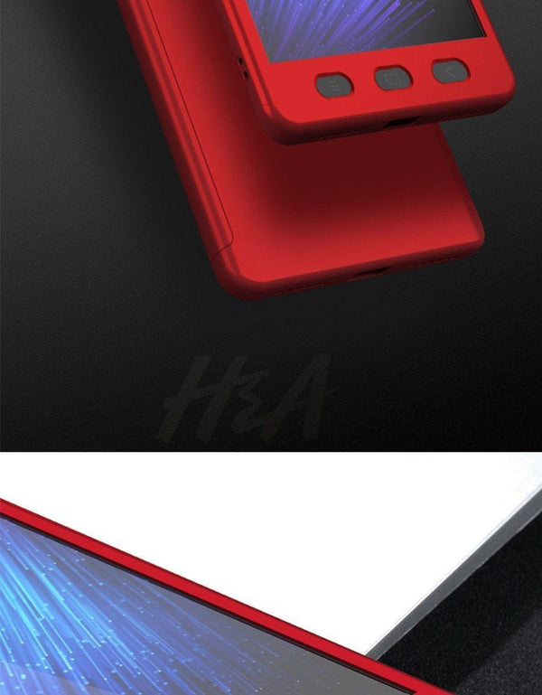 Planet Gates H&A 360 Degree Full Cover Phone Case For Xiaomi Redmi Note 4 4X Screen Protector Film Phone Cover Note 4 Global Version Glass