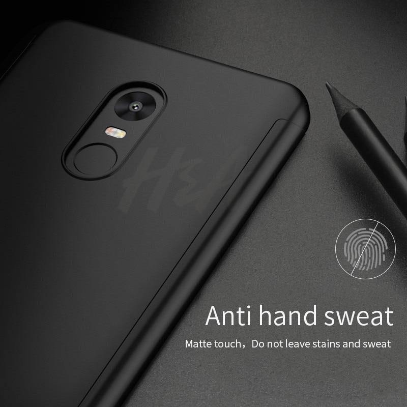 Planet Gates H&A 360 Degree Full Cover Phone Case For Xiaomi Redmi Note 4 4X Screen Protector Film Phone Cover Note 4 Global Version Glass