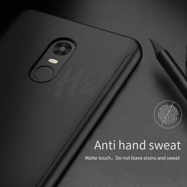 Planet Gates H&A 360 Degree Full Cover Phone Case For Xiaomi Redmi Note 4 4X Screen Protector Film Phone Cover Note 4 Global Version Glass