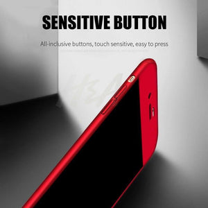 Planet Gates H&A 360 Full Cover Phone Case For iPhone X 8 6 6s 7 Plus 5 5s SE PC Protective Cover For iPhone 7 8 Plus Case Cover With Glass