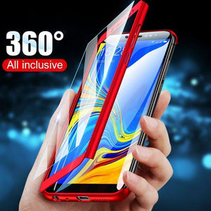 Planet Gates H&A 360 Full Protective Phone Case For Samsung Galaxy A7 A8 J4 J6 J8 Anti-knock Full Cover J4 J6 A8 Plus Cases With Glass Film