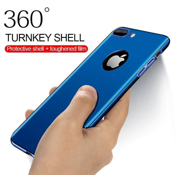 Planet Gates H&A 360 Plating Mirror Phone Case on the For iPhone 7 8 6 6s Plus X Full Protective Cover For iPhone 6s 6 Plus Cases With Glass