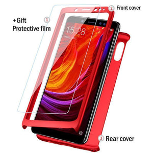 Planet Gates H&A H&A Luxury 360 Degree Full Cover Phone Case For Xiaomi Redmi Note 5 5A Screen Protector Cover 4X 4A Note 5 Plus Case Glass